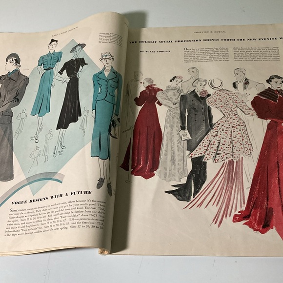 1937 Vintage Ladies' Home Journal Cover magazine - Picture 6 of 6